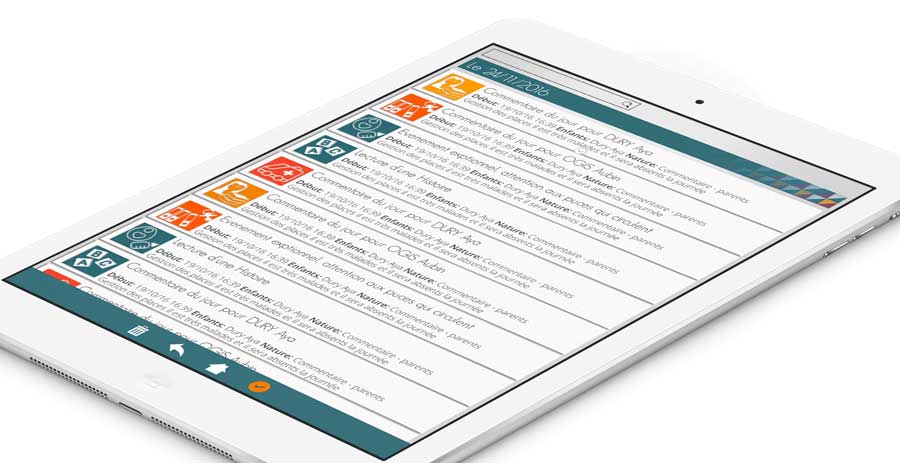 Journal de vie des enfants via solution mobile en crèche