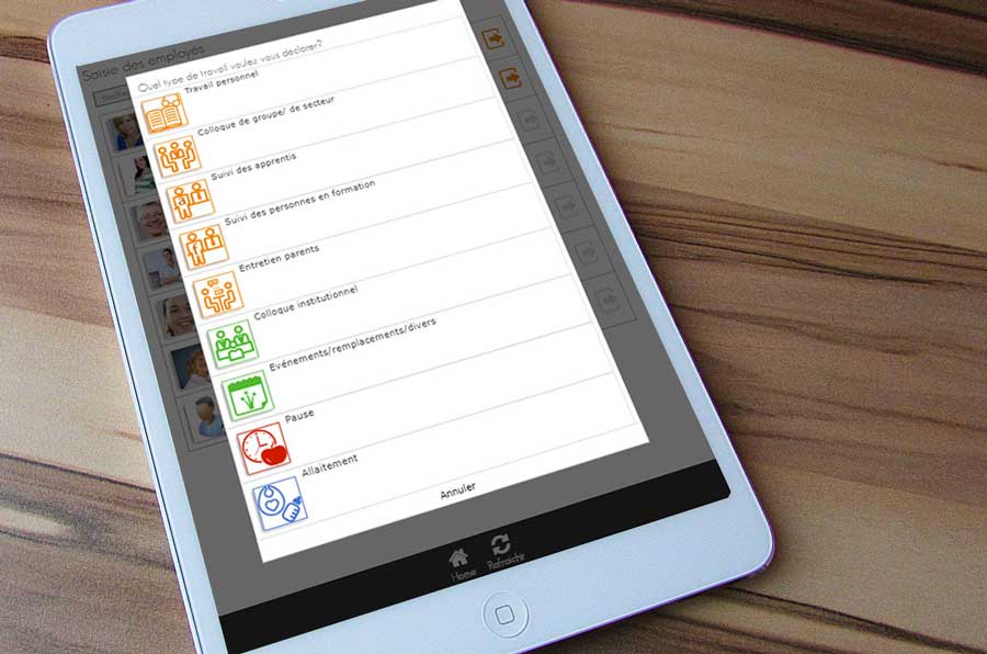 Badging du personnel avec la solution mobile parascolaire