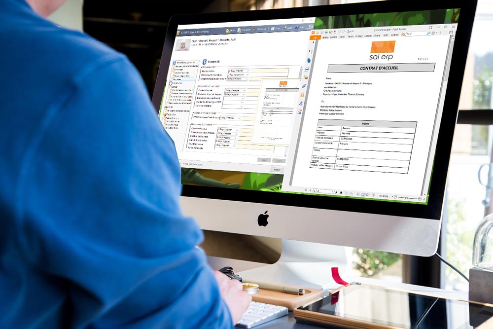 Page document et Contrat d'accueil de SAINet DayCare
