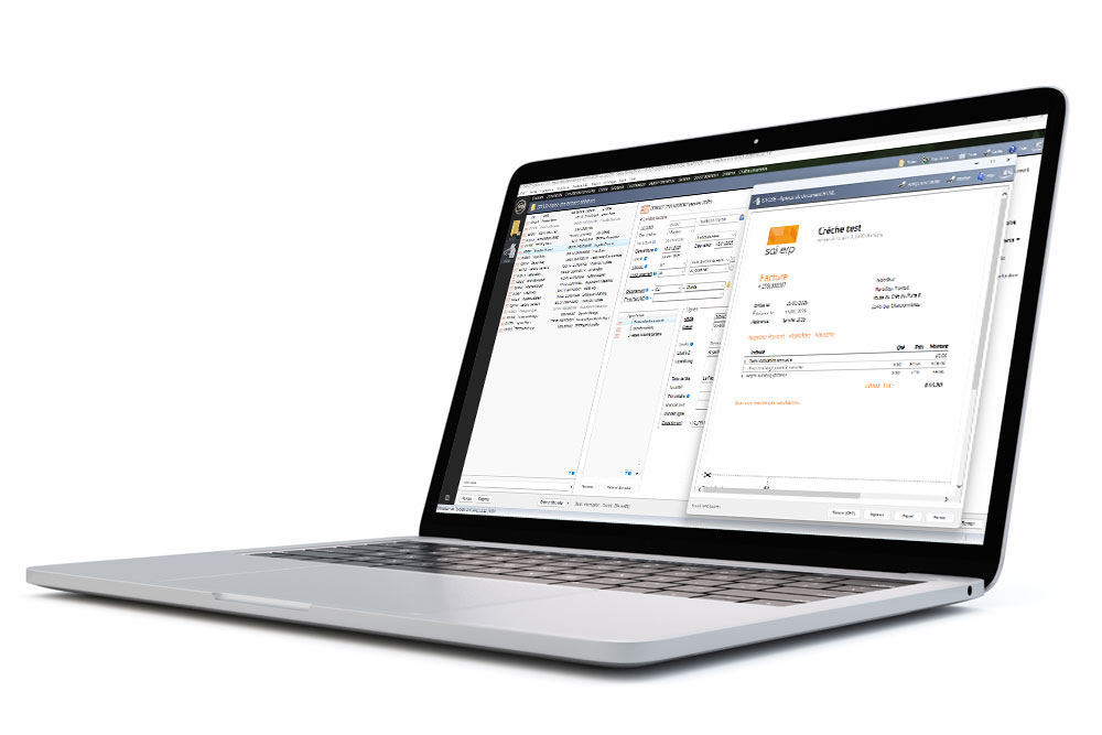Template de facture 100% paramétrable dans le logiciel de gestion crèche et accueil extrascolaire.