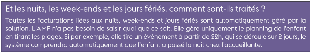 Fonctionnalités clés pour les accueillants et accueillantes en milieu familial