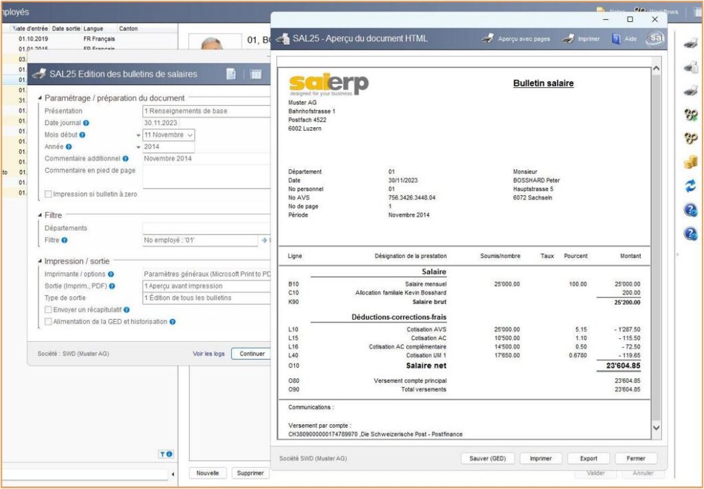 Personnalisation des bulletins de salaire avec le système de template