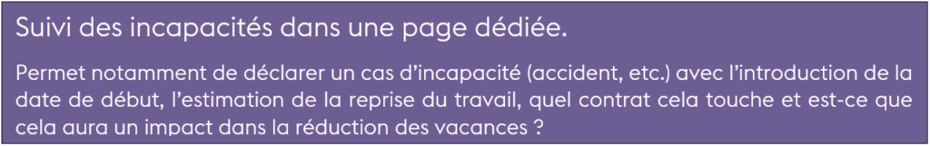 Visualisation des soldes : congés, absences, heures